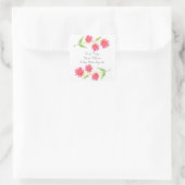 Trois corail rose aquarelle Étiquettes de margueri (Sac)