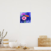 Trois couleurs Gerberas Poster Peinture (Cuisine)