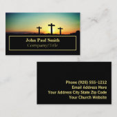 Trois croix Cartes de visite de titre de société (Devant / Derrière)