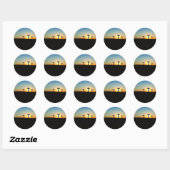Trois Croix Stickers Jésus Coucher de soleil (Feuille)