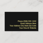 Trois croix Sunrise Church Pastor Cartes de visite (Dos)