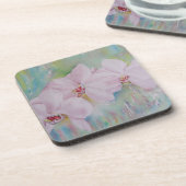 TROIS DESSOUS DE VERRE D'ORCHIDES BLANCS (Côté gauche)