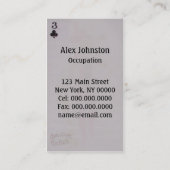 Trois du carte de visite de ~ de clubs (Dos)