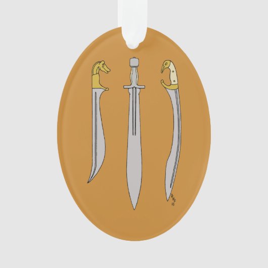 Trois épées grecques antiques (devant)