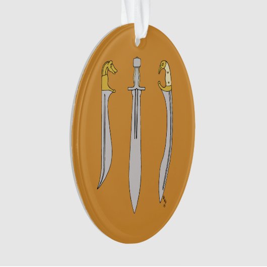 Trois épées grecques antiques (devant)