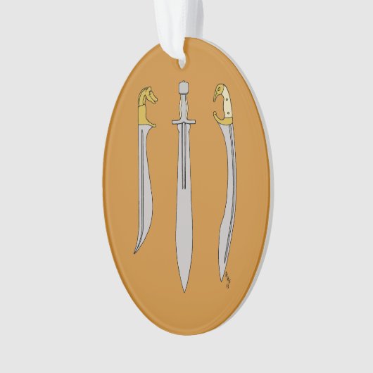 Trois épées grecques antiques (devant)