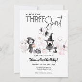 Trois esprit halloween invitation 3e anniversaire (Devant)