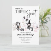 Trois esprit halloween invitation 3e anniversaire (Debout devant)