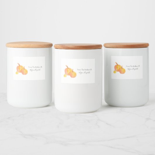 Trois Étiquette alimentaire Citrouille (Bouteilles)