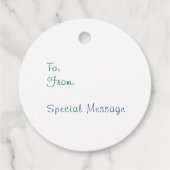 Trois étiquettes cadeaux Aquarelle Pine Trees (Dos)