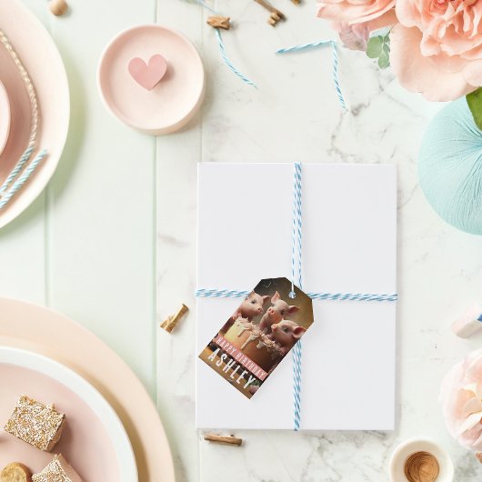 Trois étiquettes cadeaux sur le thème des petits c
