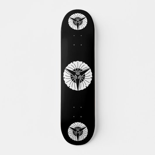 Trois éventails ginkgo skateboard (Devant)