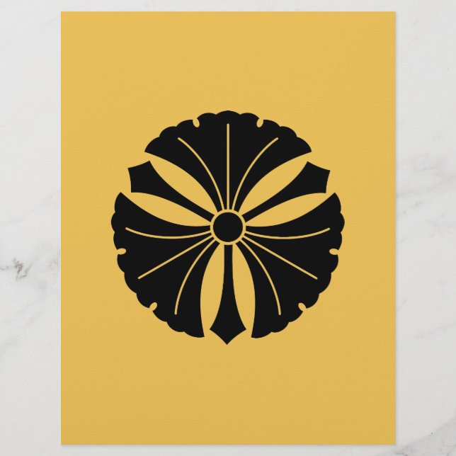 Trois feuilles de ginkgo avec des épées (Devant)