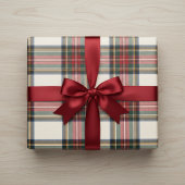 Trois feuilles de papier à envelopper plaid Stewar