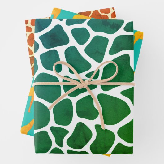 Trois Feuilles De Papier Enveloppé Impression Mult (En situation)