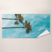 Trois feuilles vertes sous les nuages (Serviette de bain)