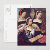 Trois Filles Jouant Musique Carte Postale (Devant / Derrière)