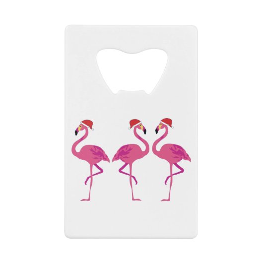 Trois Flamants roses de Noël (Devant)