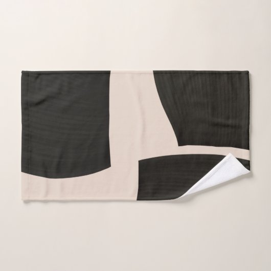 Trois formes noires de serviette d'impression (Serviette à main)