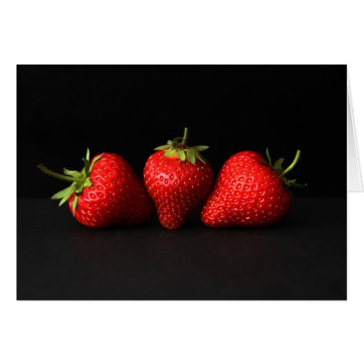 Trois Fraises Sur Gccna Noir (Devant horizontal)