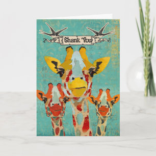 Trois Giraffes de Pékin Carte de remerciements