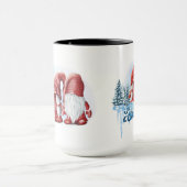 Trois gnomes amusants de Noël Café Mug (Centre)