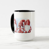 Trois gnomes amusants de Noël Café Mug (Devant gauche)