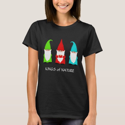 Trois Gnomes rois de la Nature T-shirt (Devant)