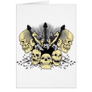 Trois guitares avec des crânes