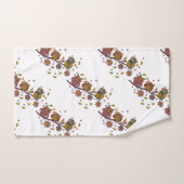 Trois hiboux sur la branche (Serviette à main)