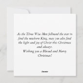 Trois hommes sages - Carte de Noël plate (Dos)
