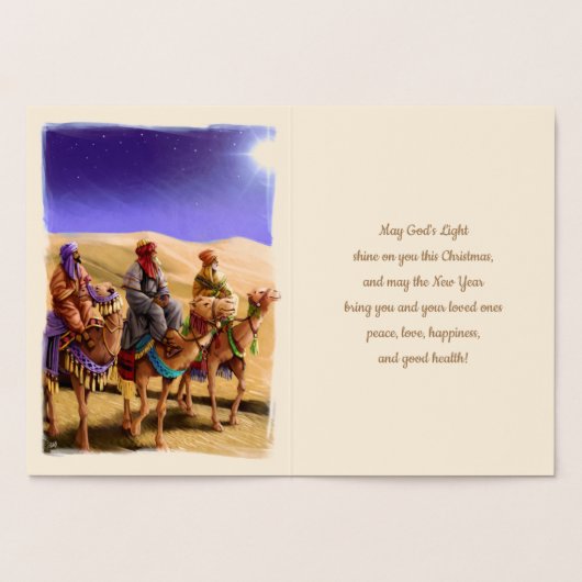 Trois Hommes Sages Luxe Véritable Foil Cartes de N (Intérieur)