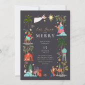 Trois hommes sages Noël Fête Invitation (Devant)