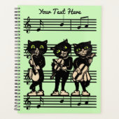 Trois instruments de chats noirs musicaux (Devant)