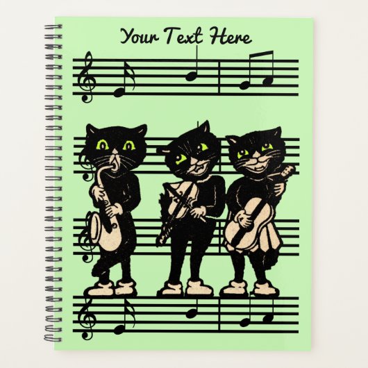 Trois instruments de chats noirs musicaux (Devant)