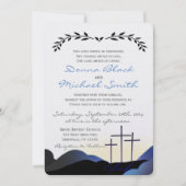 Trois invitations religieuses de mariage de croix (Devant)