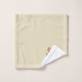 Trois jolis singes et monogramme doré sur beige (Gant de toilette)