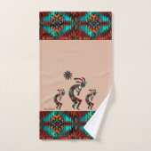 Trois Kokopelli Jouant La Flûte (Serviette à main)