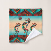 Trois Kokopelli Jouant L'Ensemble De Serviettes De (Gant de toilette)