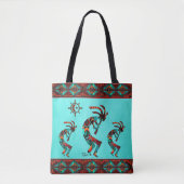 Trois Kokopelli Sud-Ouest Et Sac fourre-tout Solei (Devant)