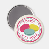 Trois magnets Macarons français (Recto/Verso)