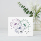 Trois marguerites - Carte postale Merci (Debout devant)