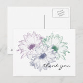 Trois marguerites - Carte postale Merci (Devant / Derrière)