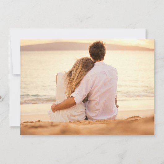 Trois mariage photo Enregistrer la date Invitation (Dos)