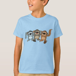 Trois mignonnes fentes caricaturales T-shirt enfan