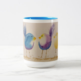 Trois mignons Oiseaux de Mug