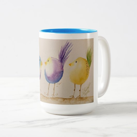 Trois mignons Oiseaux de Mug (Devant droit)