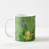 Trois Mockingbirds Fleurs Mug (Gauche)