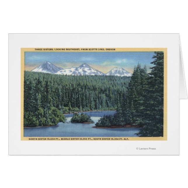 Trois monts Sisters près de Bend, OU de Scott (Devant horizontal)