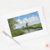 Trois moulins à vent et un autocollant rectangulai (Enveloppe)